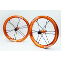 Rodas de alumínio AL6061 Versão do rolamento Diferentes tratamento de superfície de 12 polegadas Biciche Bike Wheel Set